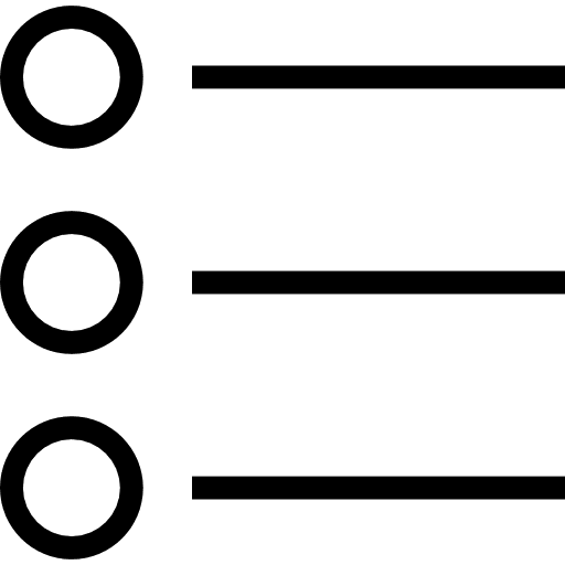 Menu list menu bullet point icon