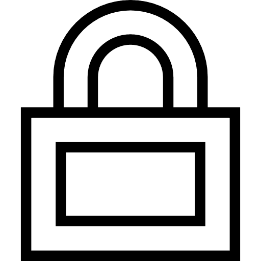 Padlock secure tools and utensils padlock icon