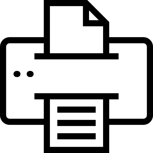 Printer technology printing paper icon