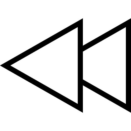 Rewind arrows rewind direction icon