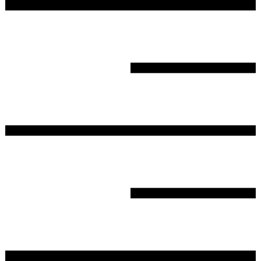 Right alignment symbol alignment right alignment icon