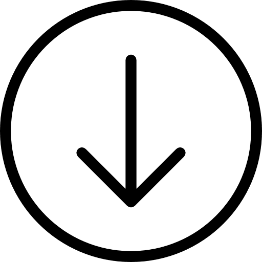 Down downloading direction multimedia option icon