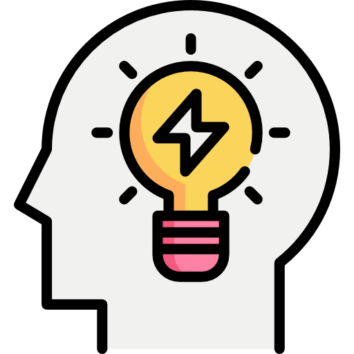 Creativity mental healthcare and medical creativity icon