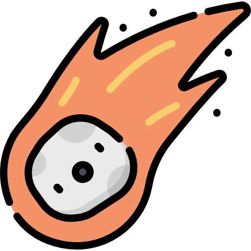 Meteorite nature space astronomy icon