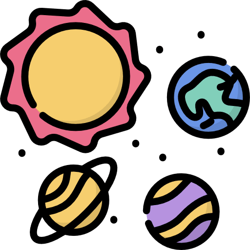 Solar system science astronomy orbit icon Solar system science astronomy orbit icon