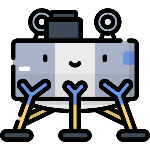 Lander vehicle science automobile icon Lander vehicle science automobile icon