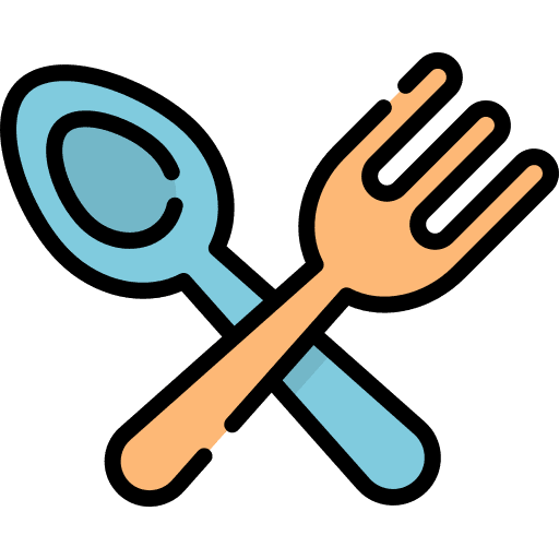 Cutlery feeding eat fork icon