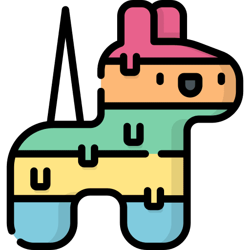 Piñata celebration birthday donkey icon Piñata celebration birthday donkey icon