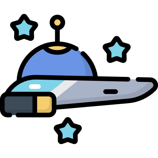 Spaceship ufo extraterrestrial transportation icon Spaceship ufo extraterrestrial transportation icon