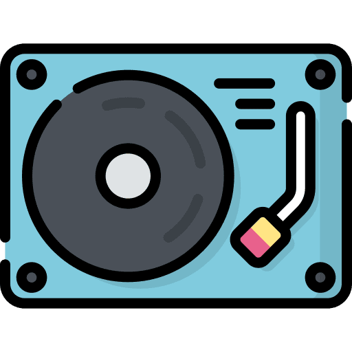 Turntable turntable music and multimedia vinyl icon