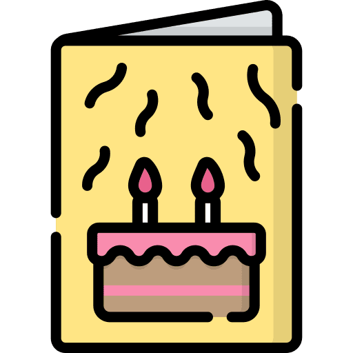 Birthday card greeting card party cupcake icon Birthday card greeting card party cupcake icon