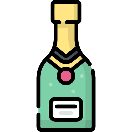 Champagne food bottle party icon Champagne food bottle party icon