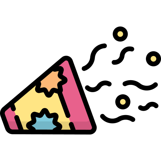 Confetti confetti fun birthday and party icon Confetti confetti fun birthday and party icon