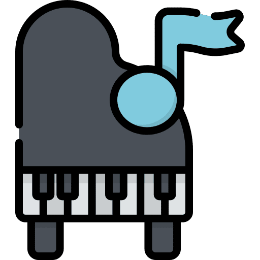Piano orchestra music keys icon Piano orchestra music keys icon
