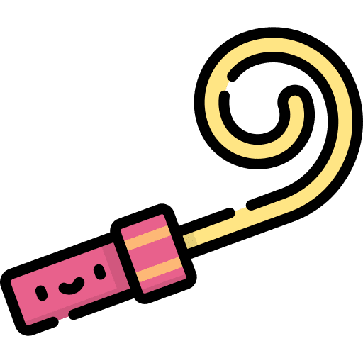 Blower new year birthday and party blower icon Blower new year birthday and party blower icon