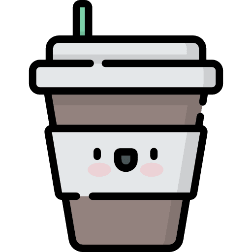 Coffee cup kawaii paper cup coffee icon