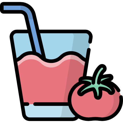 Tomato juice drink organic healthy food icon