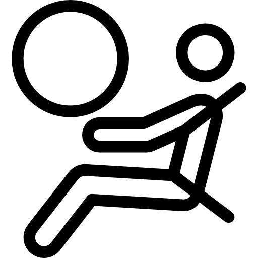 Airbag shapes security protection icon