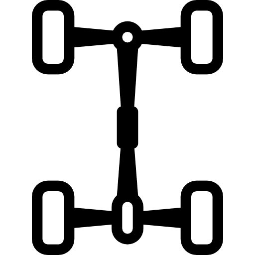 Chassis wheels transport car icon