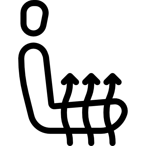 Climatization heat seat car icon