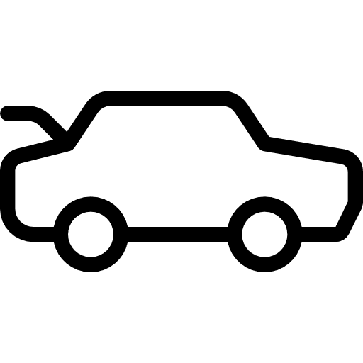 Trunk open automobile transportation vehicle icon