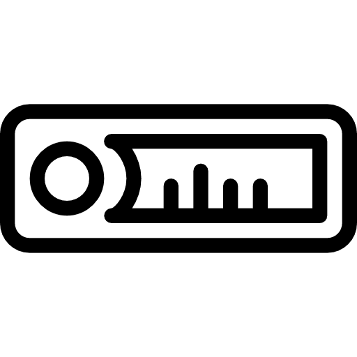 Car radio cd player music musical icon