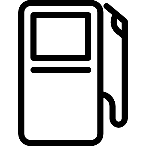 Fuel transportation gasoline pump fuel station icon