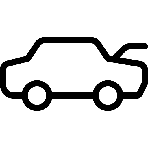 Hood open transportation vehicle transport icon