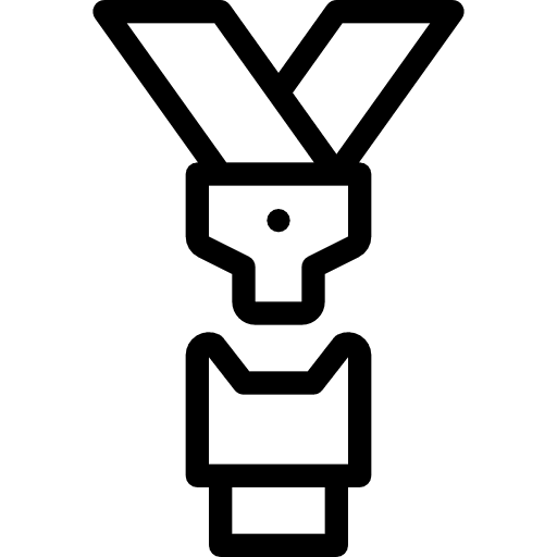 Seatbelt safety tools and utensils transport icon
