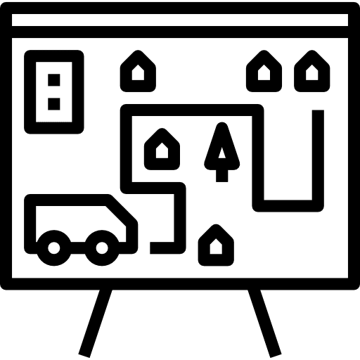 Delivery finish route position icon Delivery finish route position icon