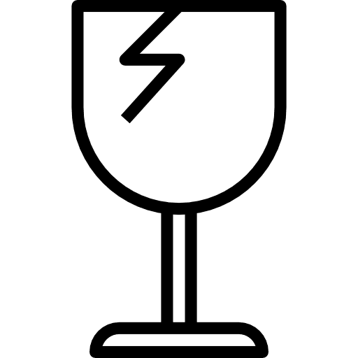 Fragile glass warning shipping and delivery icon Fragile glass warning shipping and delivery icon