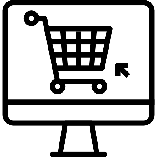 Online shop shopping cart supermarket commerce icon Online shop shopping cart supermarket commerce icon