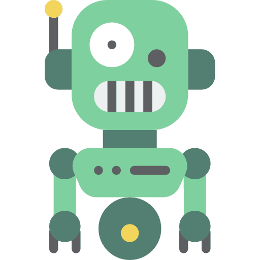 Robotics baby toy robotics metallic icon