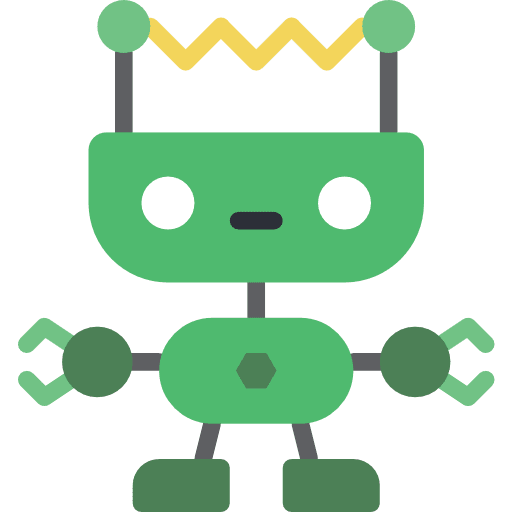 Robotics children technology metal icon