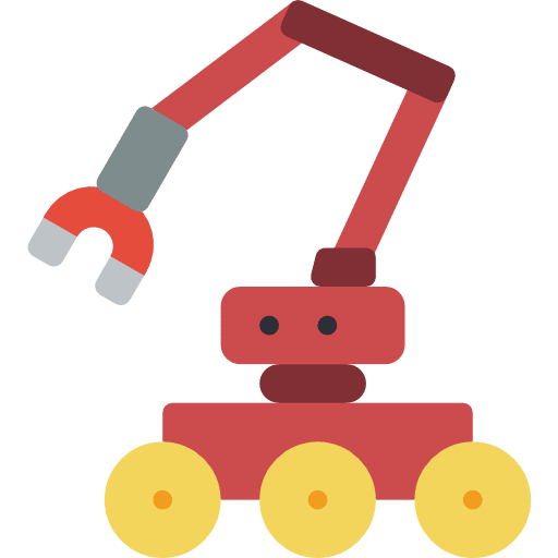 Robotics kid and baby toy robotic icon