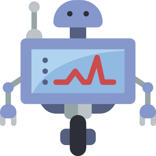 Robotics electronics robotics metallic icon