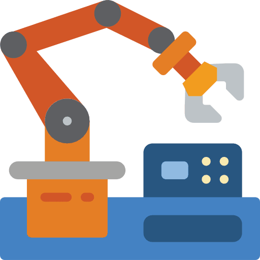 Robotics kid and baby metallic children icon