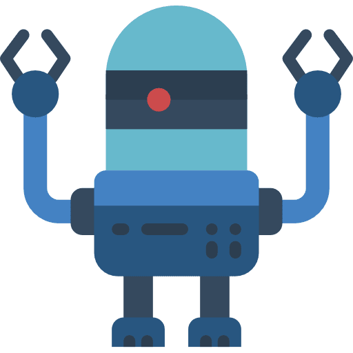 Robotics metal electronics toy icon