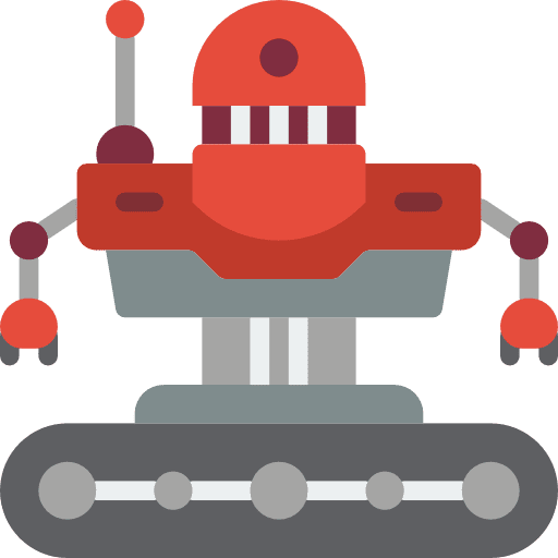 Robotics metallic electronics children icon