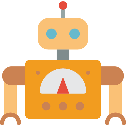 Robotics kid and baby technology toys icon