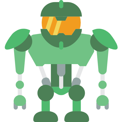 Robotics metal robotic baby toy icon