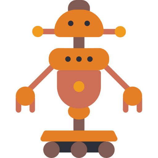 Robotics metal toys kid and baby icon