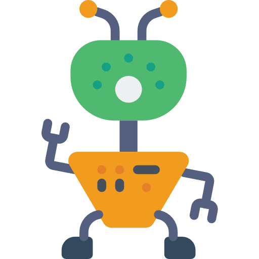 Robotics robot kid and baby children icon