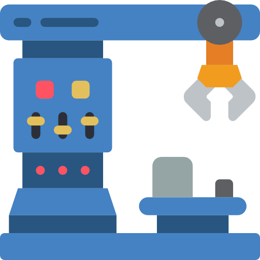 Robotics robot kid and baby metal icon