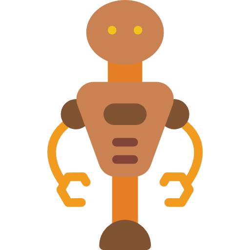 Robotics robotics metal toy icon