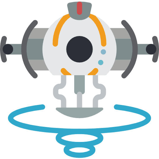 Robotics electronics technology metal icon