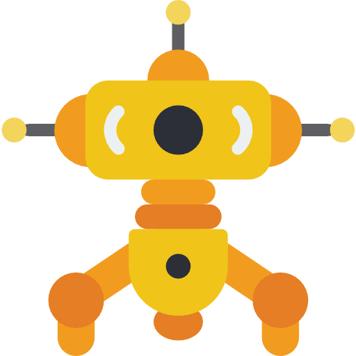 Robotics robots metal toys icon