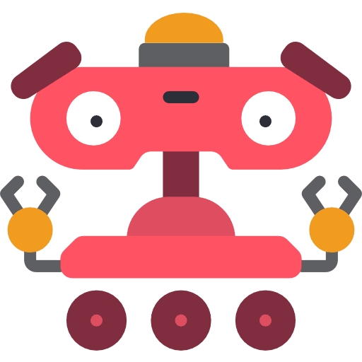 Robotics metal robots technology icon