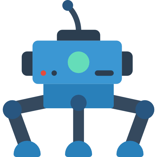 Robotics children robots kid and baby icon