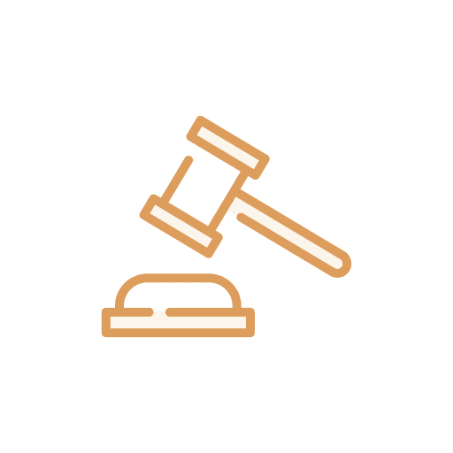 Auction hammer justice bid icon